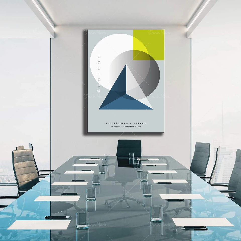 Interior Design Exhibition - Bauhaus Weimar tentoonstelling poster geometrisch goed