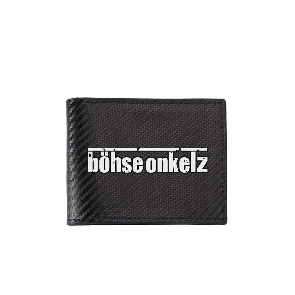 Interior Design Name Card - Bandnaam witte tekst op zwart Herenportemonnees