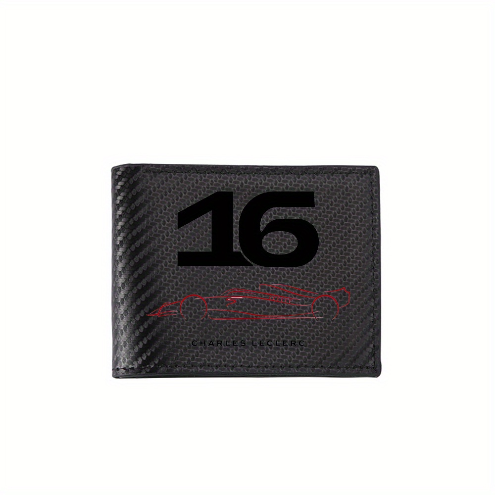 Interior Design Name Card - Raceauto nummer zestien bestuurdersnaam Herenportemonnees Eenvoudig