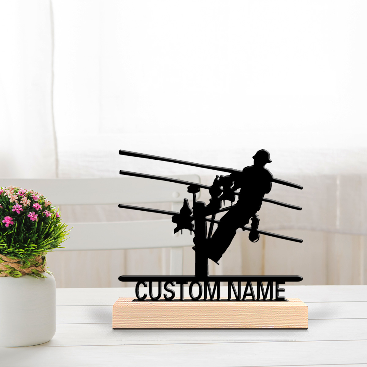 Interior Design Office - 1 stuk stijlvolle gepersonaliseerde elektricien metaal