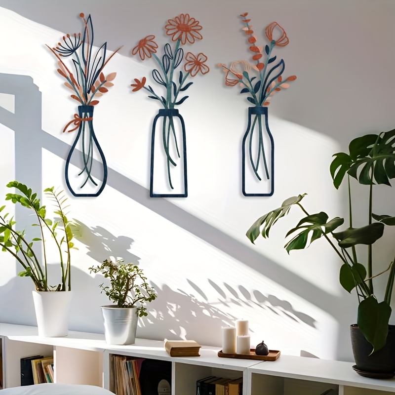 3 grote bloemige wandkunstscul - Interior Design Office recensie en prijs