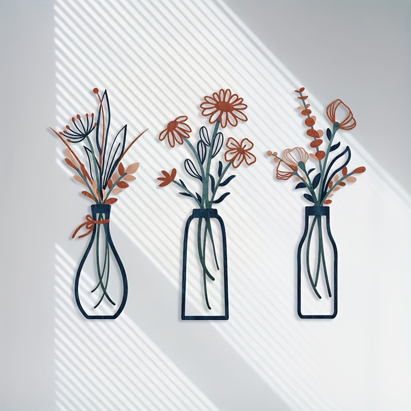 3 grote bloemige wandkunstscul - Interior Design Office recensie en prijs
