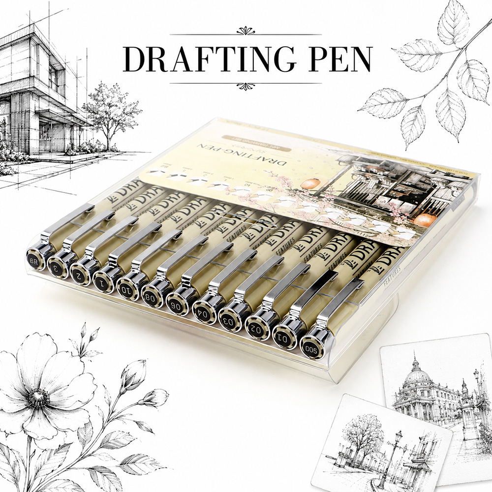 12 formaat fijne lijntekenpenn - Interior Design Sketch recensie en prijs
